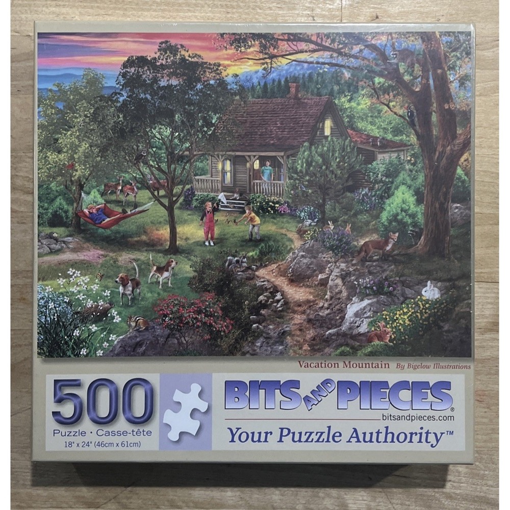 Bits and Pieces Vacation Mountain 500 piece puzzle New Sealed